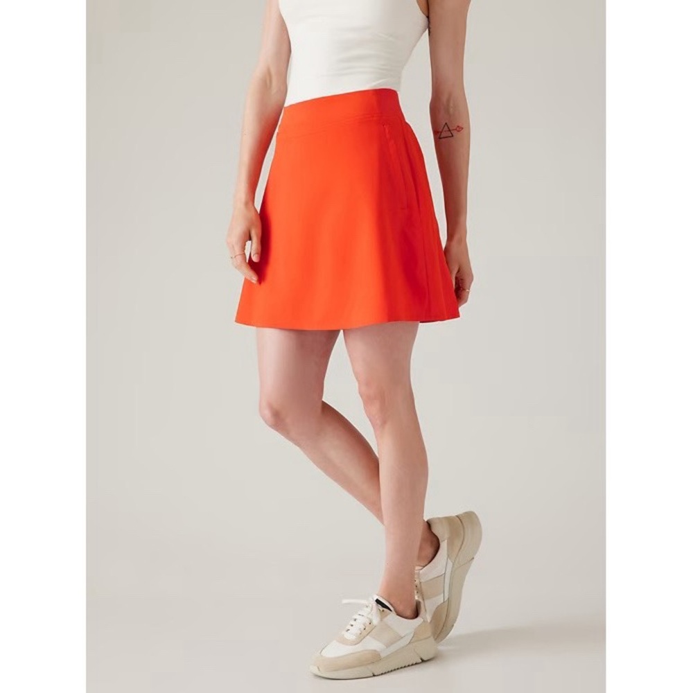 Athleta Brooklyn Heights High Rise Skort Skirt in Larkspur Red